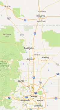 Google Map of Fort Collins, CO